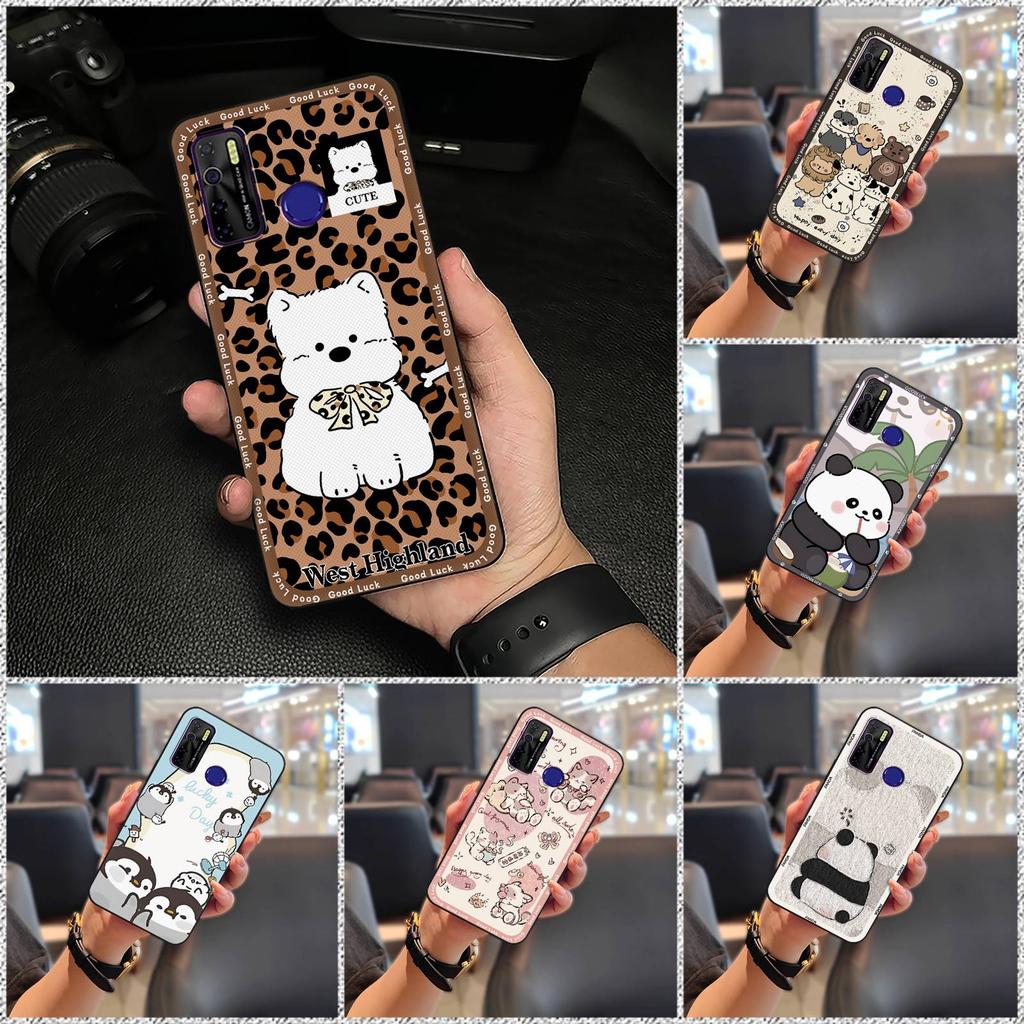 Durable Phone Pouch Phone Case For Tecno Camon15/15Air/16S/KD7H/CD6/CD7/Spark5/5Pro Anti-knock Graffiti Cartoon Silicone