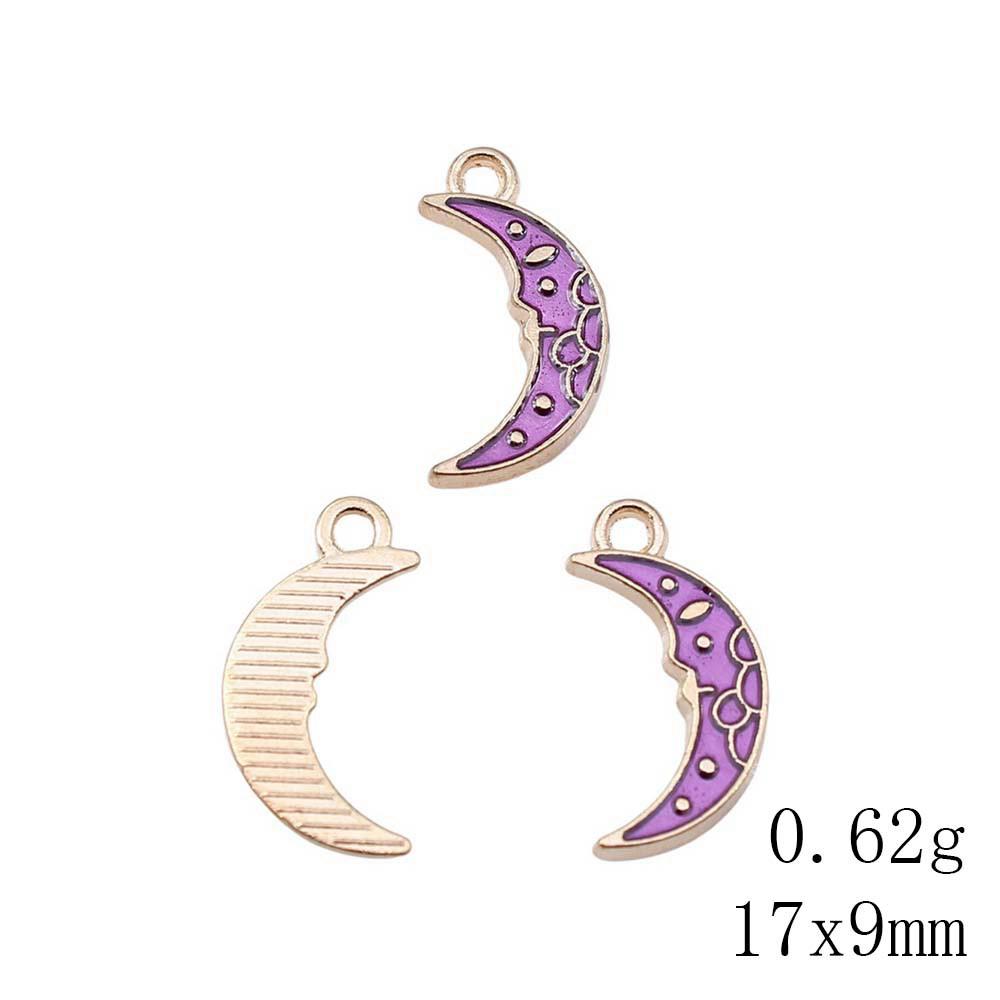 Mother's Day Charms For Nails Pentagram Moon Enamel Charms Pendant Art Supplies Pendant Accessories