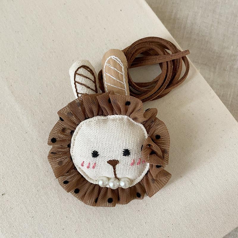 Desene Animate Drăguț Material Pluș Mic Animal Gât Colier Nișă Feminină Literar Retro Concav Lanț Pulover Pandantiv