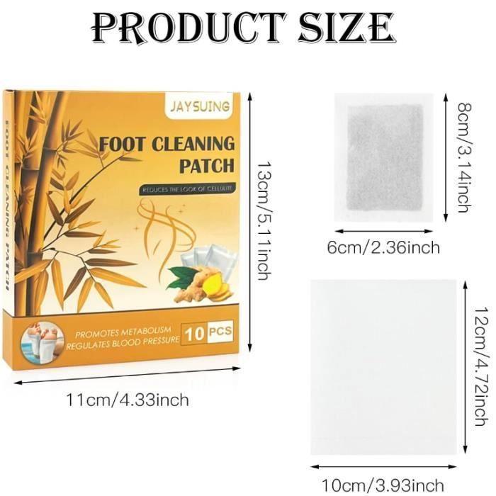 30Pièces Patch Detox Pieds Deep Cleansing Patch Pieds Gingembre Coussinets de Soins des Pieds Detox Patchs de Sommei SOIN DES MAINS