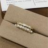Eleganter Zirkon-Perlen-Offener Ring Damen Nischen-Design: Luxuriöser und vielseitiger Schmuck