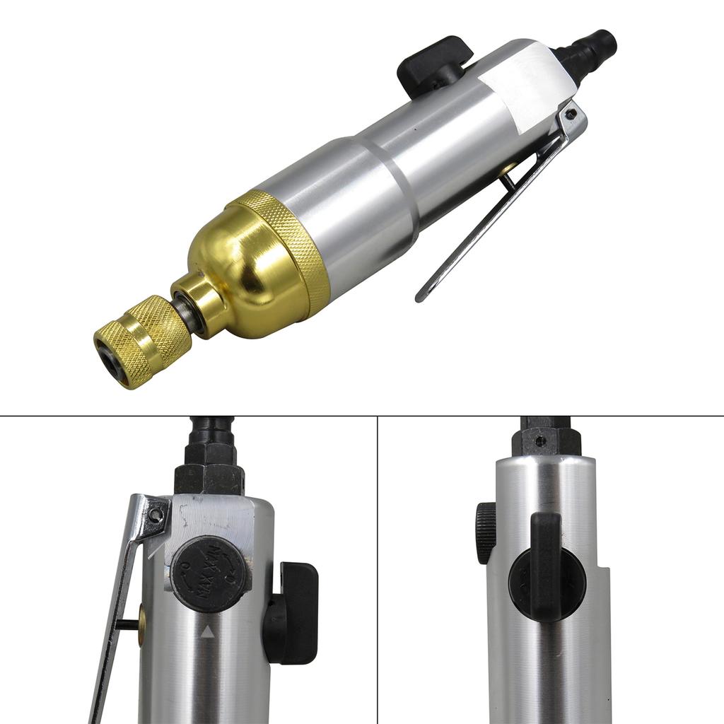 1 4  Pneumatic Air Screwdriver Straight Hand Industrial 9000rpm Reversible Screw Driver