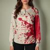 Women's Casual Long Sleeve Single Breasted Halloween Print Costume Cardigan