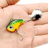 Cyclone 3 Metal VIB Bass & Mandarin Fish Lure with Spinning Slider, Long Cast, Enhanced Blood Bar & Treble Hook.