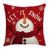 Christmas Pillow Little Snowman Elk Element Set Home Atmosphere Decoration Sofa Cushion Letter Print Pillow Cushion