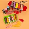 Pretend Barbecue Play Food Kids Toy Set House Simulation Kitchen Food Assembling