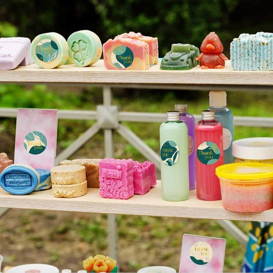 500Pcs/Roll Packaging Stickers Self-adhesive Thankyou Letter Pattern Expressing Gratitude DIY Thank You Label Stickers Gift Wrapping