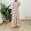 Women's Middle Eastern Pleated Long Dress & Cardigan Robe - Loose Plus Size