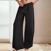 Women's Cotton And Linen Trousers Summer Loose Casual Wide Leg Pants High Waist Casual Color Trousers