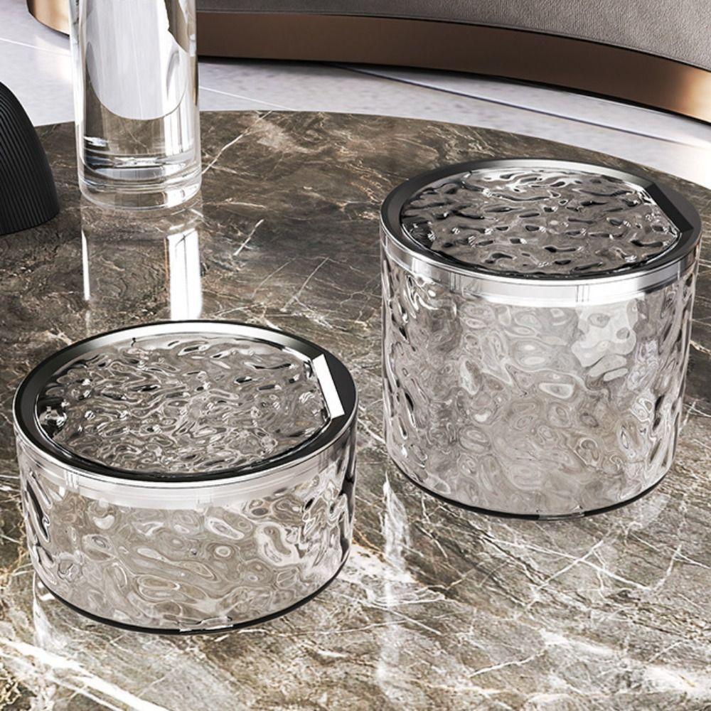 Household Clear Storage Box Thicken Desktop Trash Can New Hair Accessories