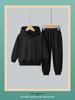 Children's Solid Color Hooded Sweatshirt Set - European and American Style for Autumn/Winter