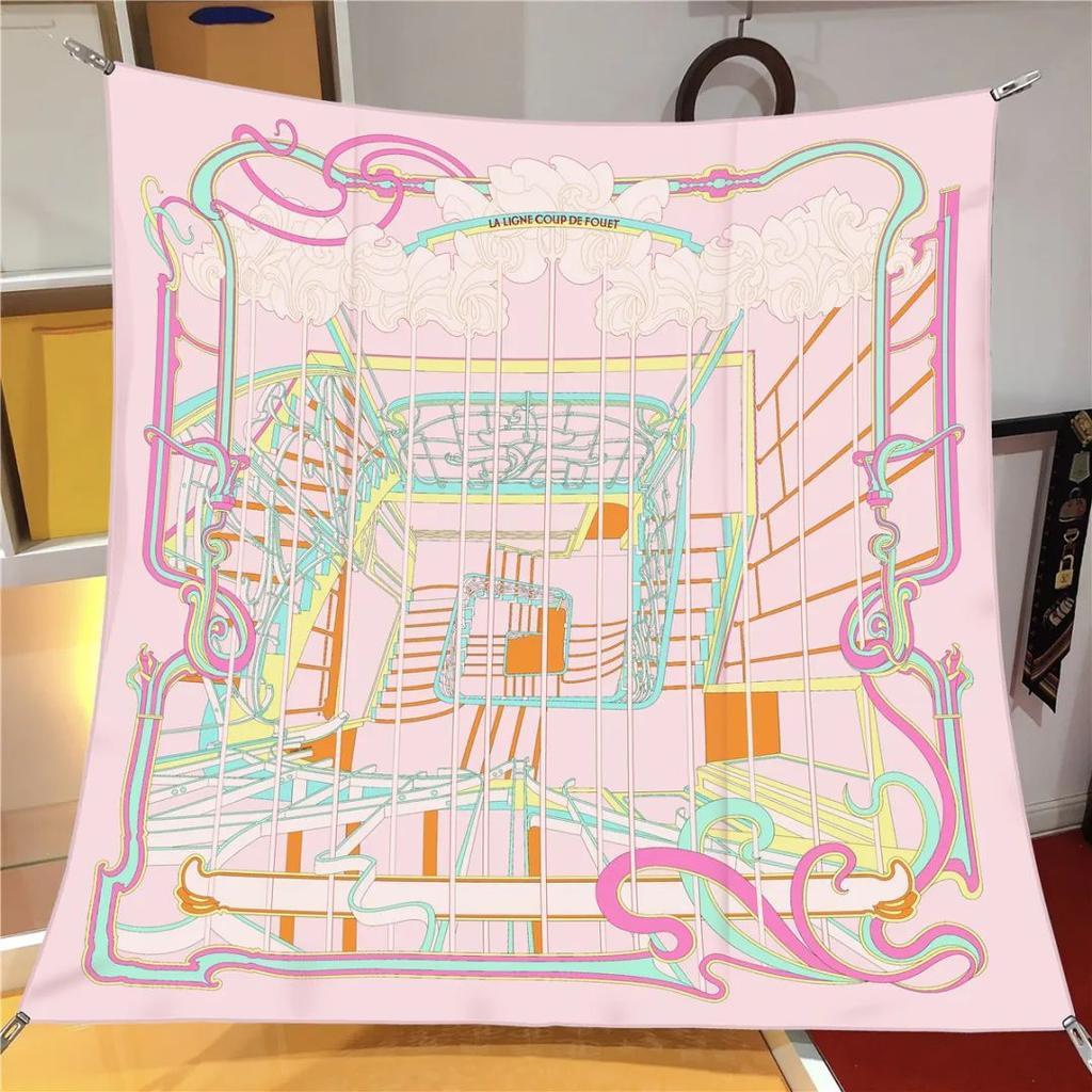 New The horse Shawl Square Scarf For Women Twill Print Headband Foulard Hijab Beach Stoles Neckerchief Female Head Wraps Bandana