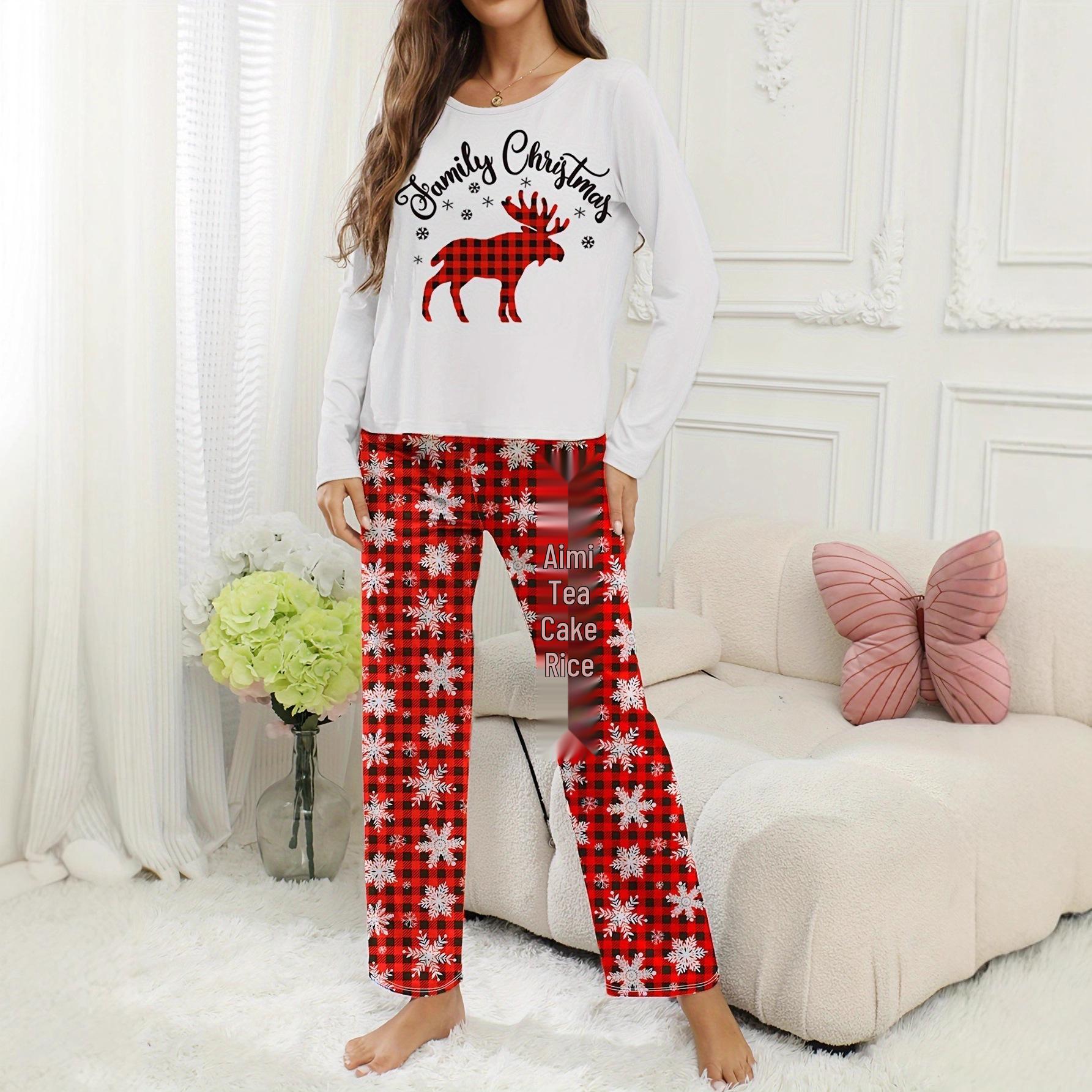 European & American Women s Autumn/Winter Slim-fit Pajama Set: Fashionable Homewear Tops & Trousers S