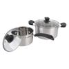 Stainless Steel Saucepan Milk Pan with Long Heatproof Handle Stockpot with 2 Ear Handles Cooking