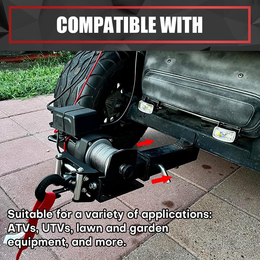 VIAGL Universal Trailer Hitch Mounting Plate with Winch Mounting Plate for Winch Brackets 2-Inch Receiver, ATV/UTV