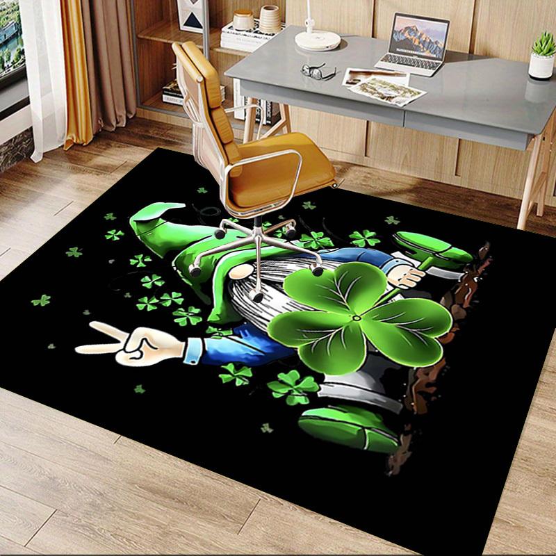 1PC Gnome Shamrock Non-Slip Floor carpet, suitable for Office, bedroomand playrooms. It can also be used as a sofa footrest cover-T105