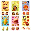 6 Photos/pack Thanksgiving Themed Puzzle Stickers Turkey Corn Festival Celebration DIY Face Swap Stickers