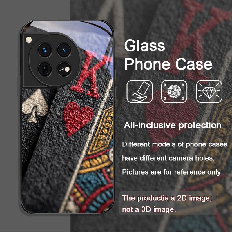

Creative The Ace of Spades Pattern Tempered Glass Phone Case for OnePlus 13 R 12 11 10 Pro ACE2 ACE3 Nord CE 4 3 2 Lite 5G Cover OnePlus Nord CE 3 Lite