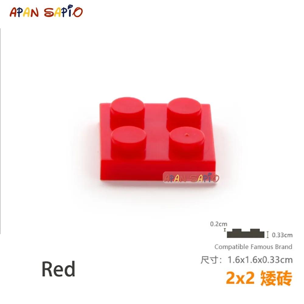 High-Quality 30Pcs/Lot Self-assembly High-Quality Blocks High-Quality Building Construction Pieces High-Quality Thin High-Quality 2X2 High-Quality