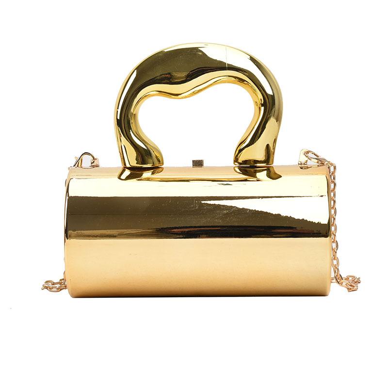 

Конфетный цвет Сумка-цилиндр Як 2025 новая Мори мягкая девушка инс Интернет-знаменитость личность глянцевая на плечо мессенджер золотой