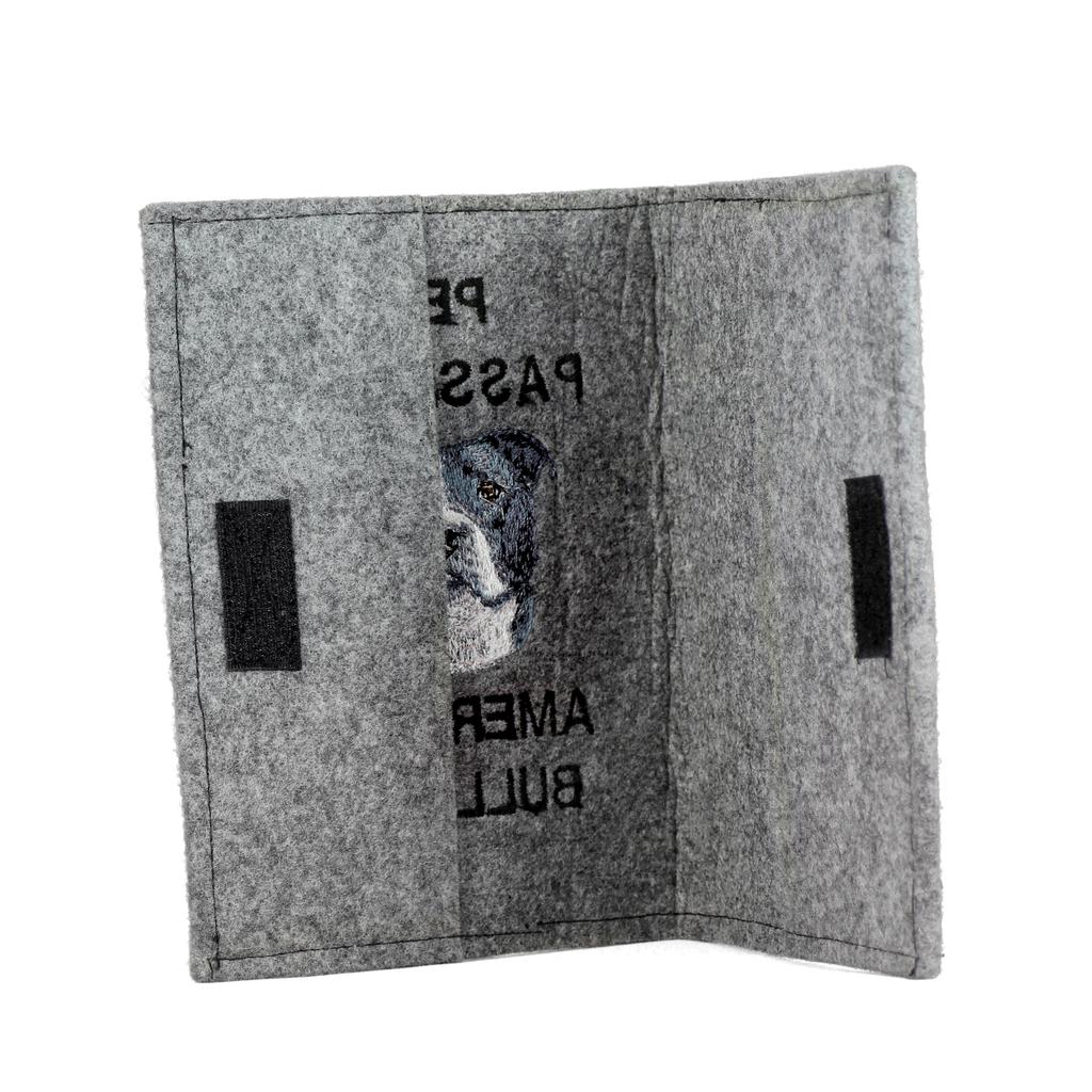 American Bulldog, Old Country Bulldog - Dog passport case, document case, gift for the traveller from the Art-Dog brand