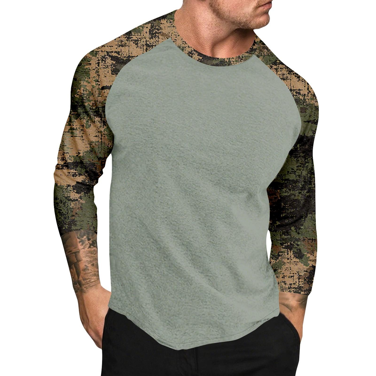 

Мужской топ с короткими рукавами реглан с принтом в стиле камуфляж L