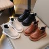 Girls Autumn and Winter New Little Girl Fashion Versatile Children's Short Boots Baby Soft-soledLeather Boots