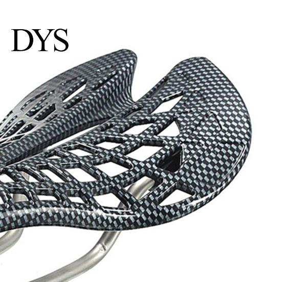 Bike Seat Cushion High Stability Stainless Steel Stand Saddle Carbon Fiber Racing Bicycle Riding Spider-web Hollow for Outdoor Cycling