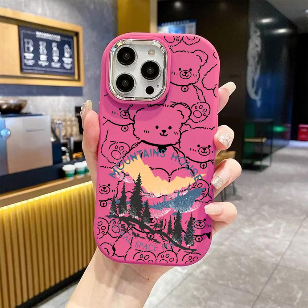 Phone Case: 2D Flat Design Suitable for iPhone 18 17 16 15 14 13 Pro Protective Case, Couple Style, Wilderness Forest, Christmas and Halloween Gifts