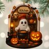 Read Halloween 2D Flat Acrylic Hanging Decoration Halloween Night Decoration Listing