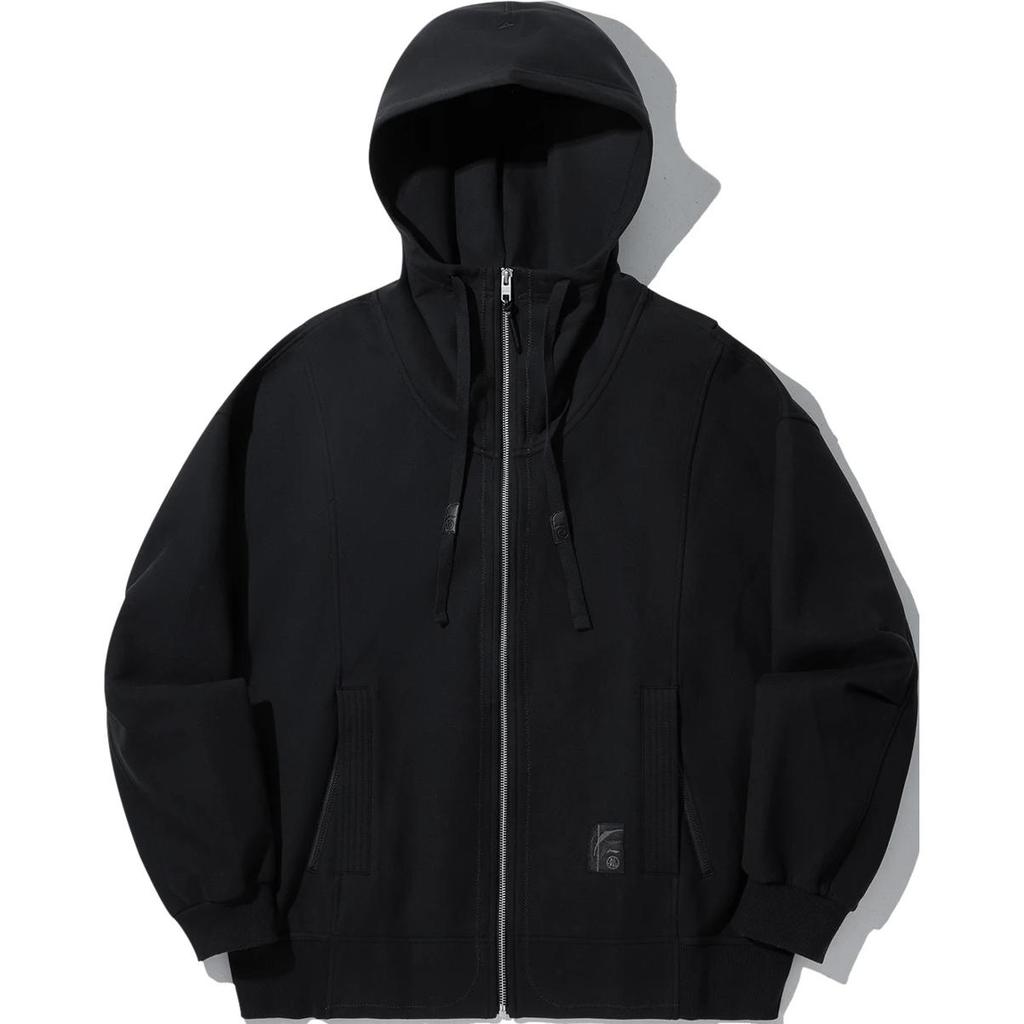 Li Ning Hooded Zip-Up Long Sleeve Sweatshirt Men sweatshirts Black AWDUB11-1