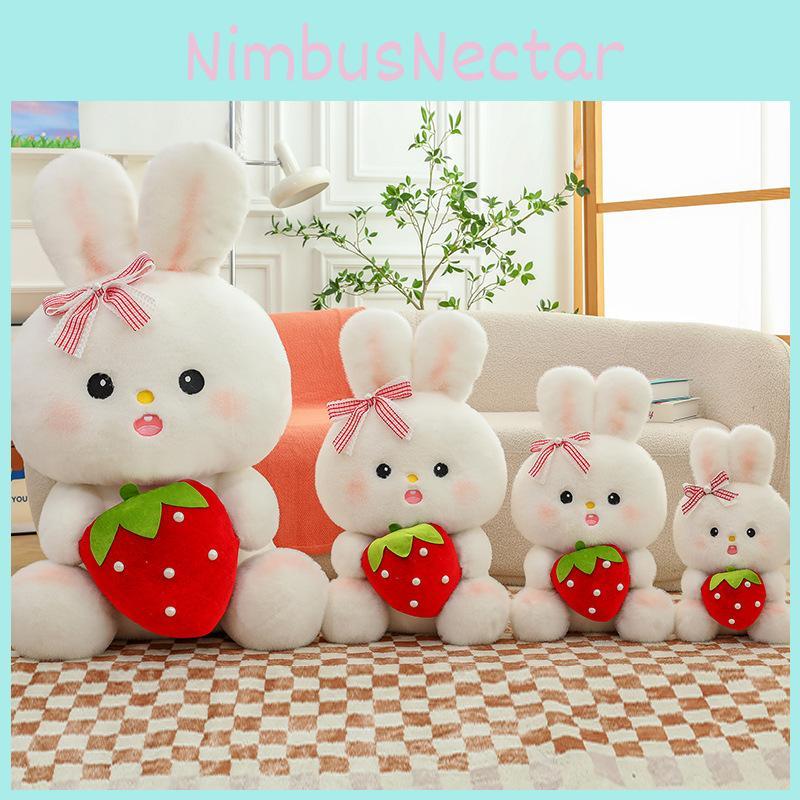 Adorable Bunny Strawberry Plush Toy Cute Ornaments And Pillow Gift Girls For