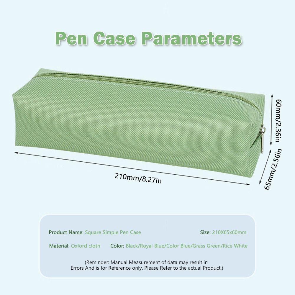 Large Capacity Pencil Case Solid Color Stationery Bag Stationery Pouch  Back To School Gift