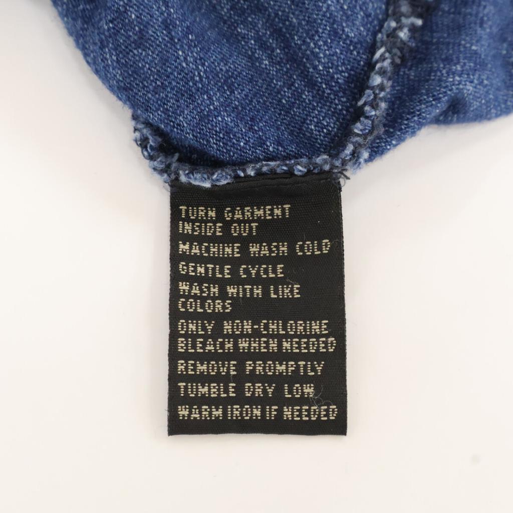 RRL Indigo Cotton Long Sleeve T-Shirt tops M Indigo blueUsed