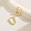 Gold U-Shaped Earrings - Popular Simple Design In Europe and America
