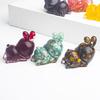 Crystal Rabbit Figurine Gift For Home Office Decor With Natural Gemstone Material