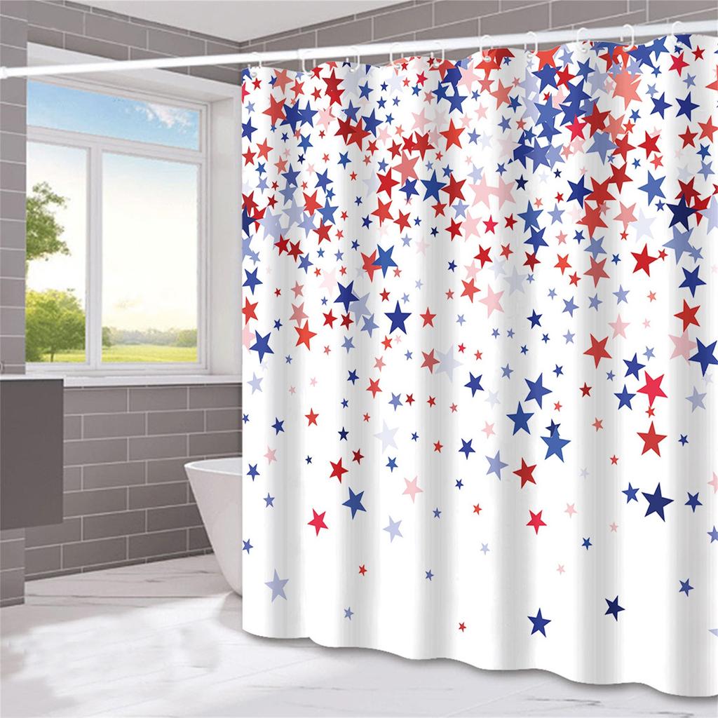 Shower Curtain American Independence Day Festival Decoration Shower Curtain Home Bathroom Dry