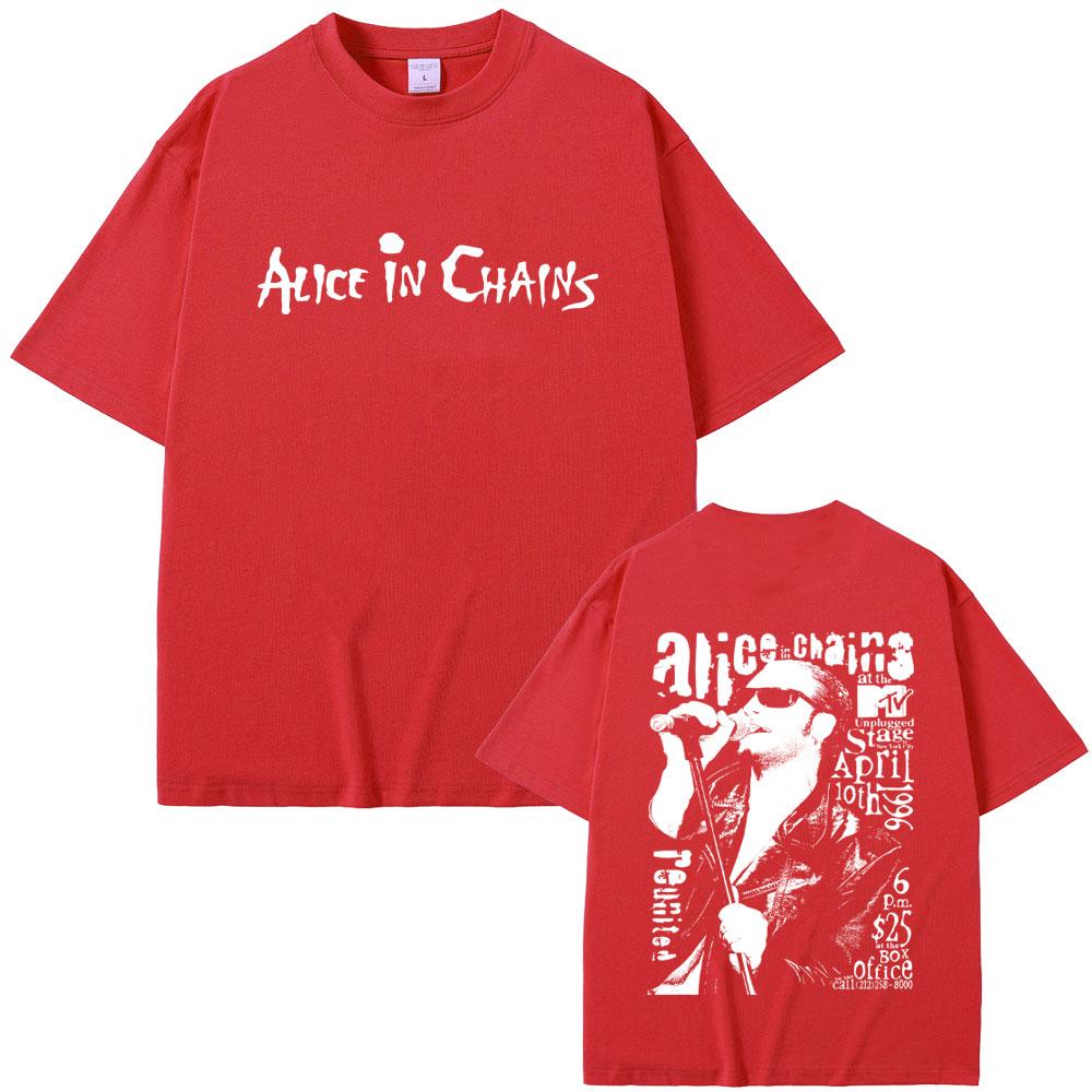 

Rock Band Alice in Chains Face Graphic T Shirts Men Women Vintage Gothic Punk Oversized Tshirts Mens Classic Trend Streetwear S