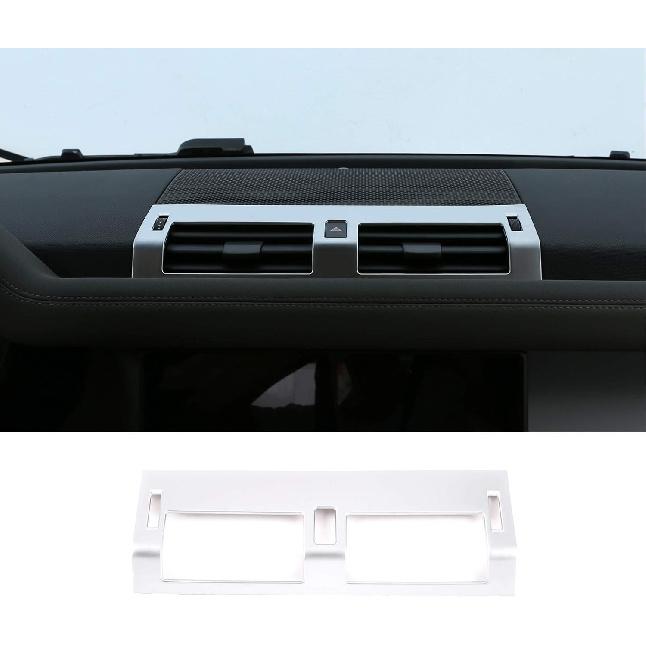 1pcs ABS Car Interior Center Console Air Conditioning Vent Cover Trim for Land Rover Defender 110 2020 (Silver)