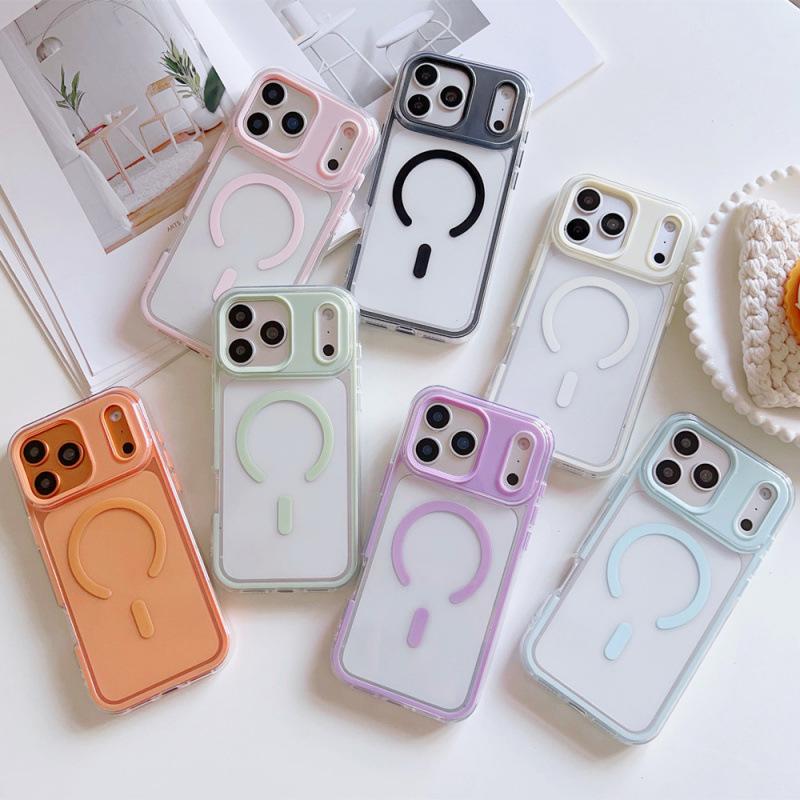 Apple 17 Pro Max Magnetic Soft Case: iPhone 14-16 Airbag Drop-proof Protective Cover