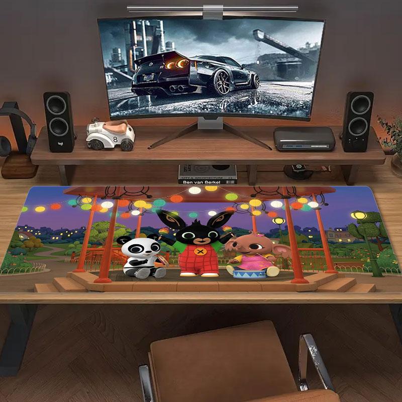 Bing Large Size Mouse Pad Large Gaming Table Cushion Non-slip Laptop Tablet Big Mousepad XXL Mat Mini PC Playmat With Lock edge