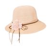 Boho Flower Decor Summer Straw Hat Women Wide Brim Bucket Hats Fashion Travel Beach Holiday UV Protection Sun Caps