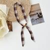 New Korean Version Versatile Polka Dot Beaded Narrow Silk Scarf Women's Summer Decoration Long Scarf Adjustable Fashion Accessories