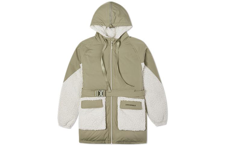 Converse Down Jackets Women s Light Green Hooded Moderate Other 10021987-A03 S