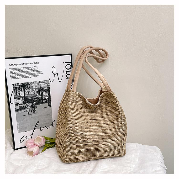 New Bag Casual Woven Small Fresh Shoulder Spring and Summer New Fresh Tote Bag Portable Women's Bag