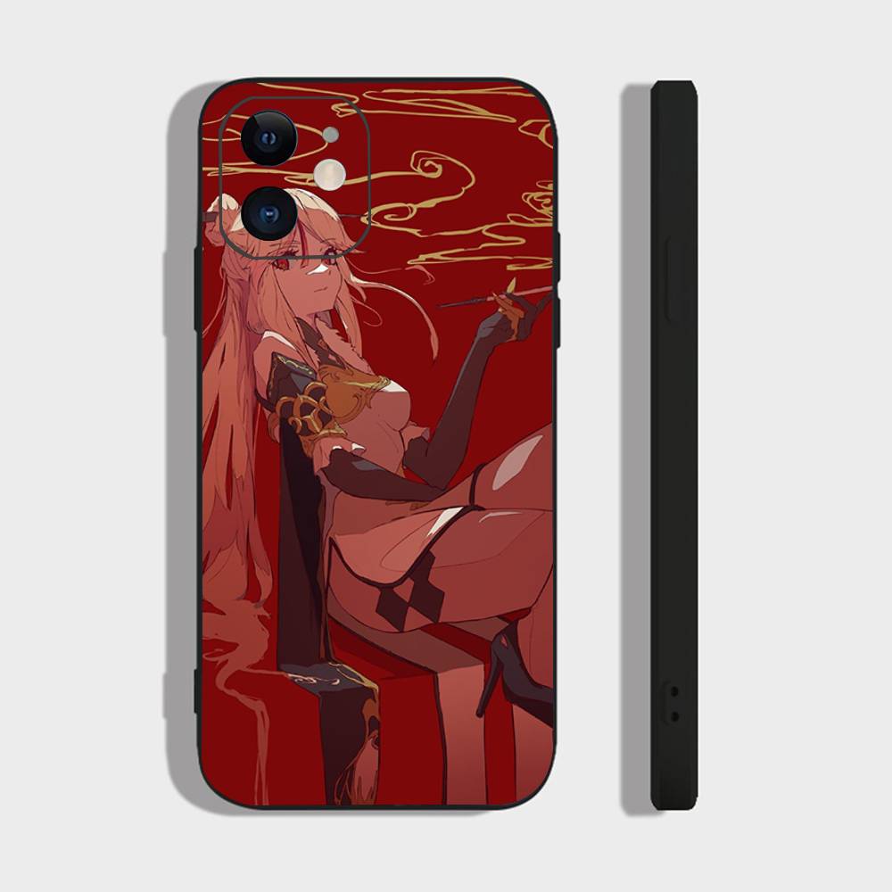 

Genshin Impact Ningguang Phone Case For IPhone 17 Air 16 15 14 13 Pro Max 11 12 Black Silicone Cover IPHONE 11