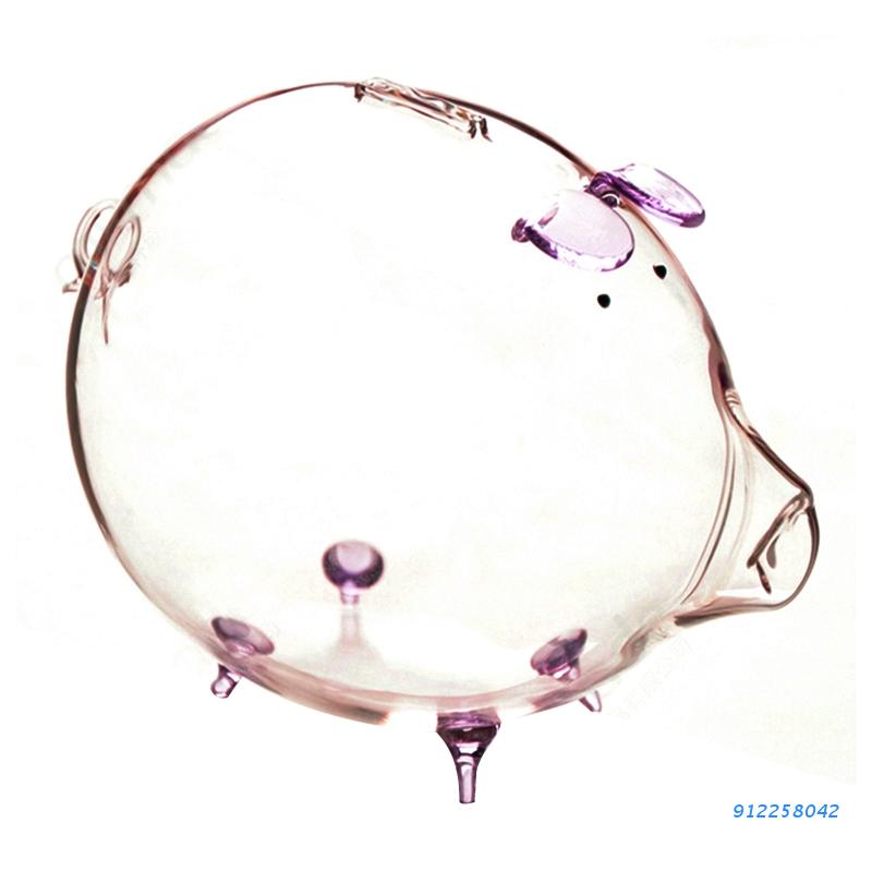 Schwein Sparschwein Spardosen Münzspardose Niedlich Transparentes Glas Souvenir Geburt, Spardosen Geldspardose für Kinder, Jungen