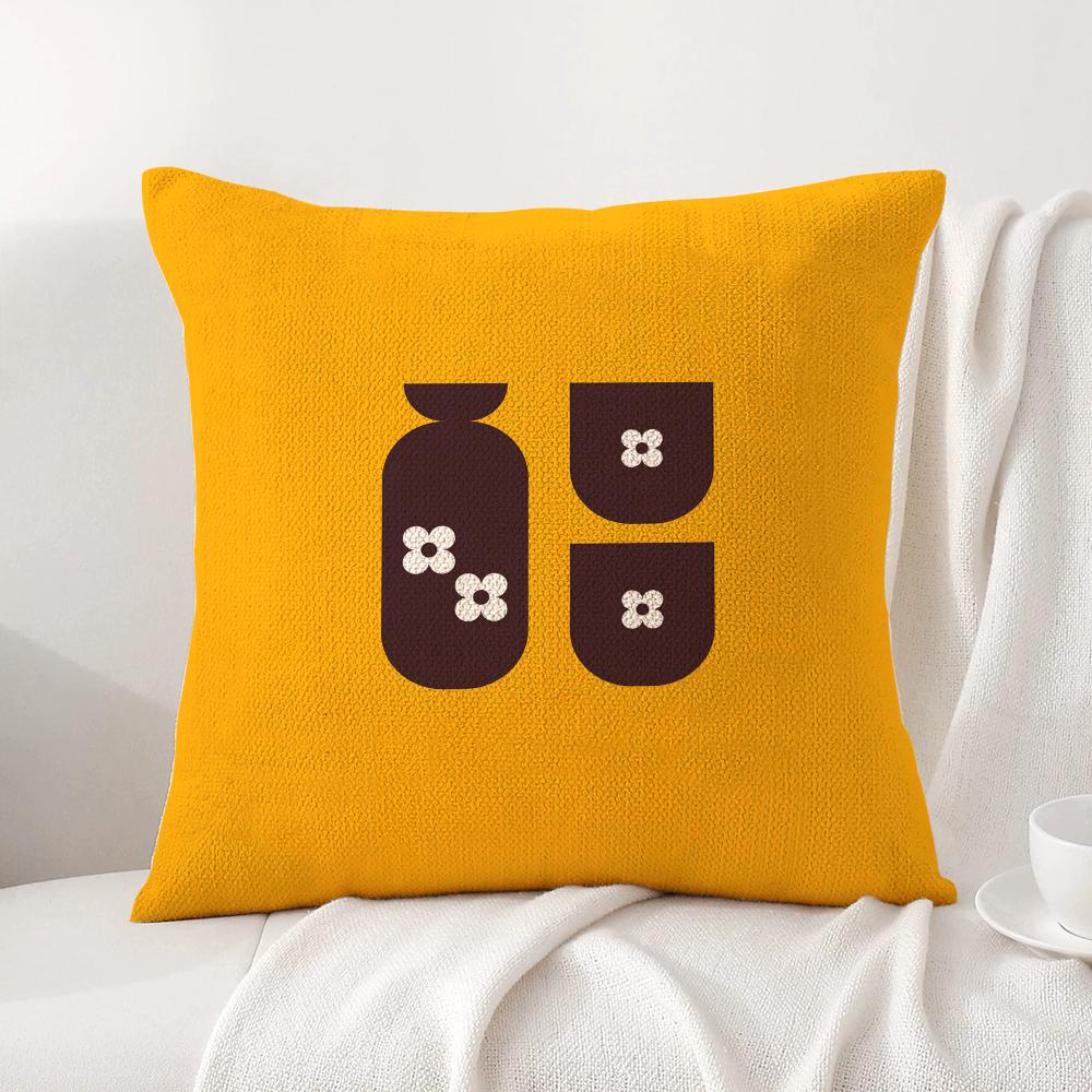 

Anime Simple Japan Day Cushion Cover Natural Linen Organic Fabric DoubleSided Printing Sofa Home Decor Breathable Bed Pillow 30x30cm