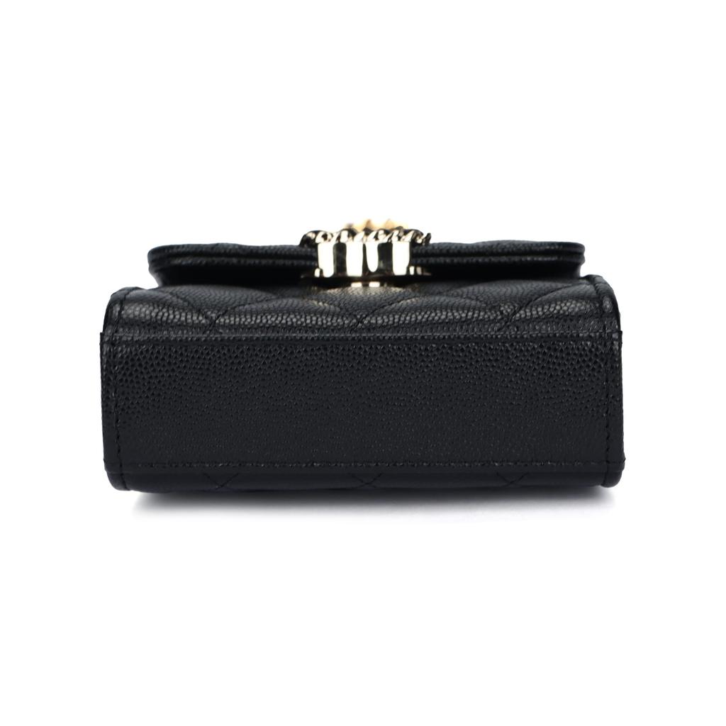 Chanel 23P SS Calfskin Clutch Small Women's Black AP3236-B10307-94305