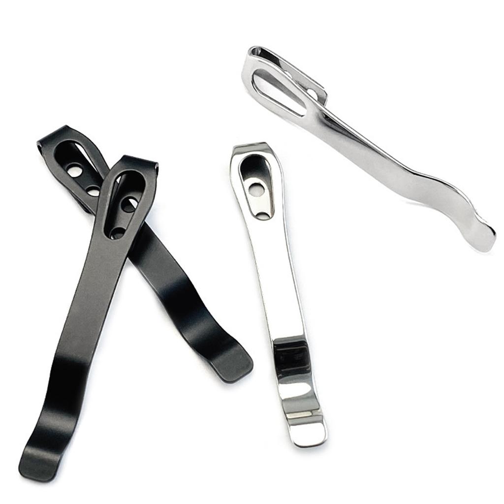 Clip da tasca in acciaio inossidabile, pinza posteriore per strumento da taglio, equipaggiamento EDC, resistenza, attacco per cintura, design antiruggine, strumento di riparazione